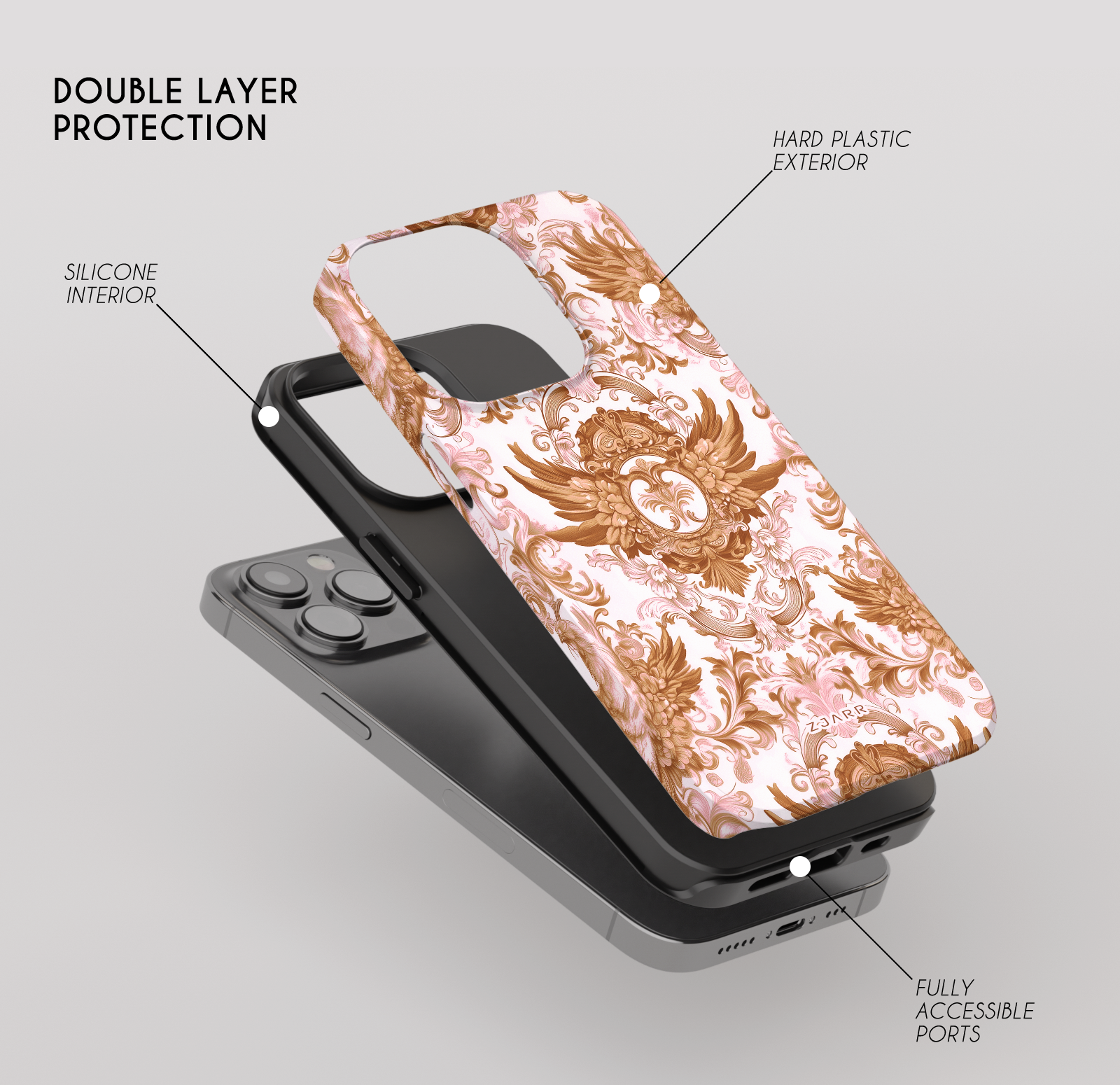 Golden Scarf iPhone Tough Case , italian case, old money